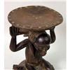Image 2 : A CARVED AFRICAN AND METAL MOUNTED FIGURAL STOOL