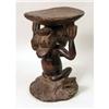 Image 4 : A CARVED AFRICAN AND METAL MOUNTED FIGURAL STOOL