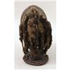 Image 3 : AN AFRICAN RATTAN AND LEATHER COVERED FIGURAL HEADDRESS