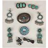 Image 1 : A GROUP OF EARLY NAVAJO AND ZUNI SILVER TURQUOISE AND CORAL JEWELRY