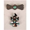 Image 6 : A GROUP OF EARLY NAVAJO AND ZUNI SILVER TURQUOISE AND CORAL JEWELRY