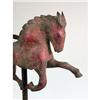 Image 4 : A WHIMSICAL CARVED WOOD AND PATINATED METAL "FLYING HORSE" WEATHERVANE