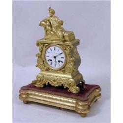 A LOUIS XVI ORMOLU MANTLE CLOCK