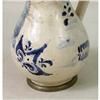 Image 3 : A POLYCHROME-DECORATED AND PEWTER-MOUNTED TIN GLAZED EARTHENWARE PITCHER