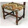 Image 3 : A JACOBEAN STYLE FLAME-STITCH UPHOLSTERED TURNED WALNUT BACKSTOOL