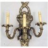 Image 4 : A PAIR OF GEORGIAN-STYLE BRONZE THREE-LIGHT SCONCES