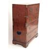 Image 3 : A HARDWOOD ANGLO-INDIAN CAMPAIGN CHEST AND BUTLER`S DESK