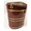 Image 4 : A REGENCY BRASS-BOUND MAHOGANY SWING HANDLE BUCKET