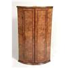 Image 1 : A GEORGE III INLAID BURLWOOD HANGING CORNER CUPBOARD