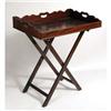 Image 1 : A GEORGE III MAHOGANY BUTLER`S TRAY ON FOLDING STAND