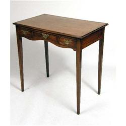 A GEORGE III INLAID MAHOGANY WRITING TABLE