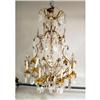 Image 1 : A LOUIS XV STYLE GILT BRONZE AND ROCK CRYSTAL MOUNTED TWELVE LIGHT CHANDELIER