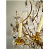 Image 2 : A LOUIS XV STYLE GILT BRONZE AND ROCK CRYSTAL MOUNTED TWELVE LIGHT CHANDELIER