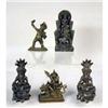 Image 1 : A GROUP OF FIVE PATINATED METAL SCULPTURES