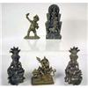 Image 2 : A GROUP OF FIVE PATINATED METAL SCULPTURES