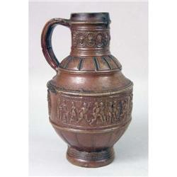 A WESTERWALD GLAZED STONEWARE JUG