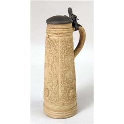 A WESTERWALD SALT-GLAZED STONEWARE TANKARD