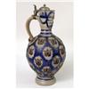 Image 1 : A WESTERWALD PEWTER-MOUNTED COBALT-DECORATED STONEWARE JUG