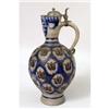 Image 6 : A WESTERWALD PEWTER-MOUNTED COBALT-DECORATED STONEWARE JUG