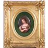 Image 1 : A FRAMED OVAL PORCELAIN PLAQUE