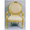 Image 2 : TWO LOUIS XVI STYLE CARVED GILTWOOD FAUTEUILS