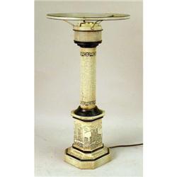 A TOLE CYLINDRICAL FORM LAMP