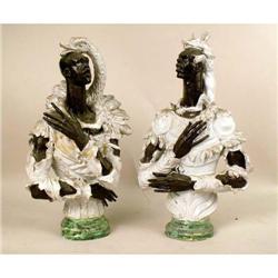 A PAIR OF FIGURAL SCULPTURES
