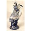 Image 7 : A PAIR OF BLUE AND WHITE PORCELAIN FIGURAL GARNITURES