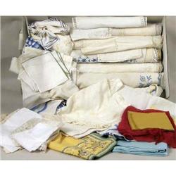 A GROUP OF TABLE LINENS