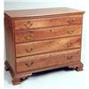 Image 5 : A FEDERAL FIGURED CHERRYWOOD CHEST OF DRAWERS