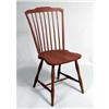 Image 3 : A PAIR OF RED-PAINTED STEP-BACK WINDSOR-STYLE SIDE CHAIRS