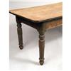 Image 3 : A GREEN-PAINTED OAK AND PINE "FARM" TABLE