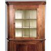 Image 2 : A CHIPPENDALE CHERRYWOOD GLAZED-DOOR TWO-PART CORNER CUPBOARD