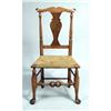 Image 2 : A QUEEN ANNE TURNED MAPLE YELLOW-PAINTED RUSH SEAT SIDE CHAIR