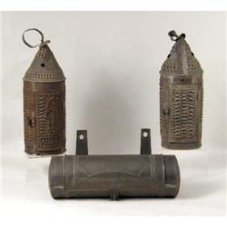 THREE PIECES OF TINWARE