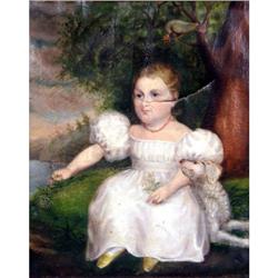 A FRAMED OIL ON CANVAS