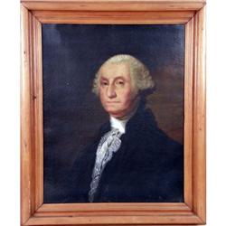 A FRAMED OIL ON CANVAS