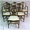 Image 1 : A SET OF EIGHT GEORGE III STYLE CARVED MAHOGANY SHIELD BACK DINING CHAIRS
