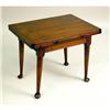 Image 1 : A QUEEN ANNE STYLE MAHOGANIZED DIMINUTIVE DRAW-LEAF TABLE