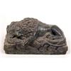 Image 4 : A CARVED RECUMBENT MARBLE LION