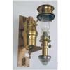 Image 2 : A BRASS AND GLASS FLUID WALL RAILROAD SCONCE