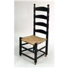 Image 4 : A BLACK-PAINTED MAPLE LADDERBACK RUSH SEAT SIDE CHAIR