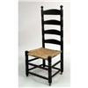 Image 5 : A BLACK-PAINTED MAPLE LADDERBACK RUSH SEAT SIDE CHAIR