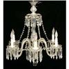 Image 1 : A GEORGE III-STYLE COLORLESS GLASS SIX-LIGHT CHANDELIER