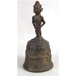 A LARGE JAVANESE CAST-METAL FIGURAL BELL