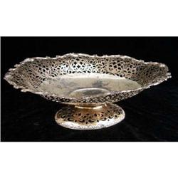 A HOWARD & CO. STERLING SILVER PEDESTAL FOOTED OVAL CENTERPIECE BOWL