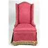 Image 3 : AN UPHOLSTERED WING CHAIR