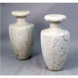 TWO LIMESTONE AMPHORAE
