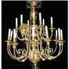 Image 1 : A BAROQUE STYLE BRASS MULTI ARMED TIERED CHANDELIER