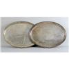 Image 1 : A PAIR OF WEAR BRIGHT SILVER PLATED OVAL TRAYS